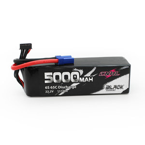 CNHL Baterai 5000MAh 22.2V 6S 65C, Baterai Lipo Hitam dengan Colokan EC5 untuk Pesawat Helikopter Edf Speedrun - Product Image 2
