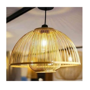 Lampes suspendues en bambou et rotin au style industriel rétro, fait à la main, luminaire décoratif d'intérieur, idéal pour un Restaurant - Product Image 4