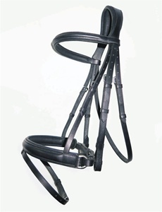 Durable Confortable Cheval Halter Brevet Piped Laced Rênes Carré Surélevé Rembourré Flash Bride Fantaisie Conception En Cuir Équitation Stable - Product Image 3