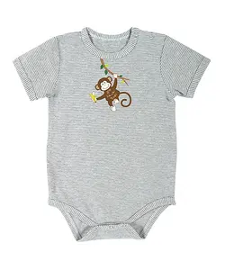 掌声猴子有机棉婴儿新生儿连体衣连体衣