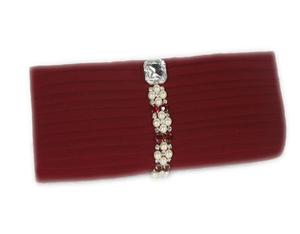 Lowellcraft Sacs à main en satin pour femmes, pochettes de soirée en strass, pour mariage et fête formelle L-65 - Product Image 1