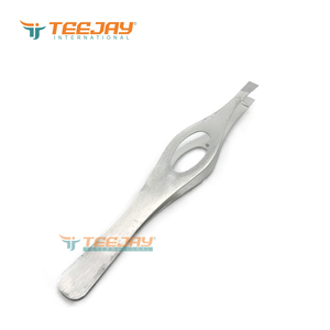 Pinza para Cejas Antiestática de Acero Inoxidable TEEJAY con Empuñadura en Forma de Huevo, Punta Inclinada y Punta Fina - La Mejor Herramienta para Maquillaje de Cejas - Product Image 2