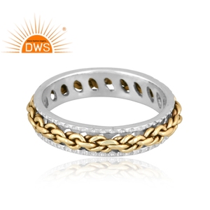 Anillo de Cadena Giratoria de Plata de Ley Fina, Joyería de Plata para Mujer, Regalo para Ella, Fabricante de Joyería India - Product Image 2