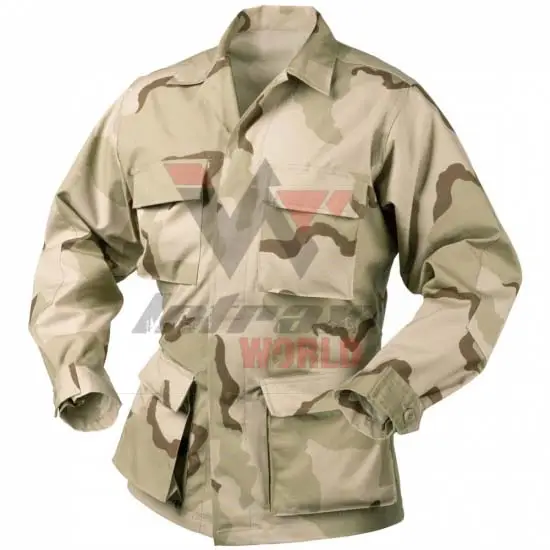 Camo mantel jaket untuk pria kualitas tinggi desain kustom beberapa kancing lengan biasa pertempuran lapangan Paintball Jersey seragam