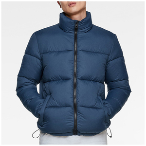 Veste matelassée personnalisée pour hommes, prix de gros, conception de bulles de bourdons à capuche à la mode, saison d'hiver, tissu teint, produit chaud - Product Image 4