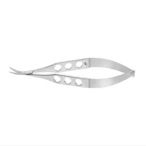 角膜剪刀弯曲钝尖中型刀片通用角膜剪刀; 弯曲，钝尖