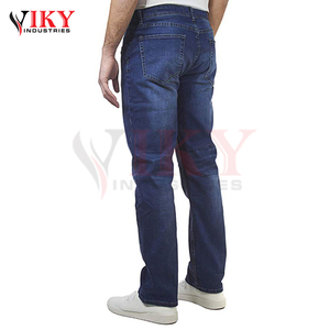 Pantalones vaqueros largos con dobladillo de volantes para hombre, Vaqueros ajustados Retro informales para invierno, venta al por mayor - Product Image 2