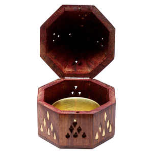 Walnut <b>Incense</b> <b>Holder</b> <b>for</b> <b>Sticks</b> Round Wooden <b>Incense</b> Burner Tray Handcrafted Natural Aroma Minimalist Design - Product Image 2