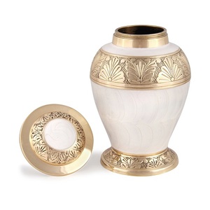 Urnas de cremación de Metal con acabado brillante para cenizas de mascotas, urnas de cremación de Metal decorativas, último diseñador - Product Image 4