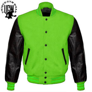 Vêtements de sport UNIQUE en gros, veste de baseball en laine personnalisée, coupe-vent, respirante, séchage rapide, en cuir pour hommes - Product Image 2
