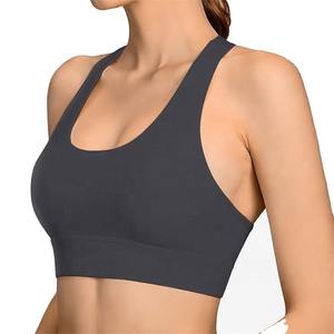 Women Soft Compression Full Supportive Yoga Sports Bra with Removable Cups - Product Image 2