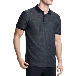 เสื้อโปโลสีเทาเข้มสำหรับผู้ชาย/เด็กชาย ผลิตตามสั่ง OEM รุ่นใหม่ล่าสุด ผ้าฝ้าย 100% คุณภาพสูงแบบ Pique ตามความต้องการของลูกค้า - Product Image 3