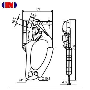 อุปกรณ์ยกตัวอะลูมิเนียม AAD-0329-L มาตรฐาน CE EN567 สำหรับเชือกขนาด 8-13 มม. สำหรับปีนเขา - Product Image 4