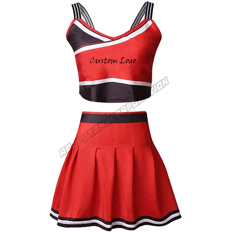 Cheerleader Kostüme für Damen Kleid Hochwertiges Custom Logo Cheer führende Rock Uniformen