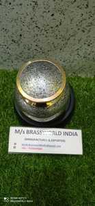 Laiton argent de haute qualité avec patte d'or gravée pet crémation urn funérailles fournitures par Brassworld inde - Product Image 6