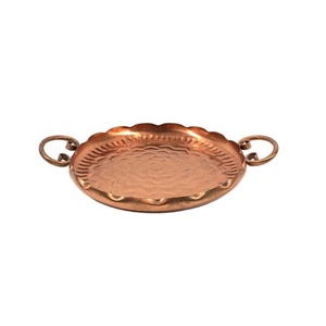 Plats de service plateau de serveur en métal et en verre pour la décoration de fête de mariage plateau de service de restauration rapide Portable plateau de serveur - Product Image 3