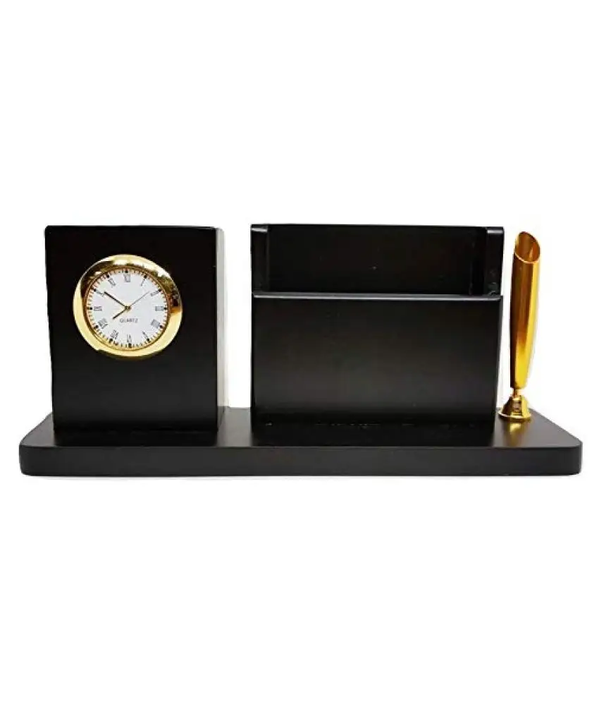 Pen Holder with Clock and Temperature Display Digital Pen Holder Decorative Pen Holder