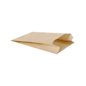 Morpack para papel de padaria, venda quente, bolsa de papel croissant marrom de pão, 100%, reciclável, material primo (19 cm x 12.5 cm x 5 cm)