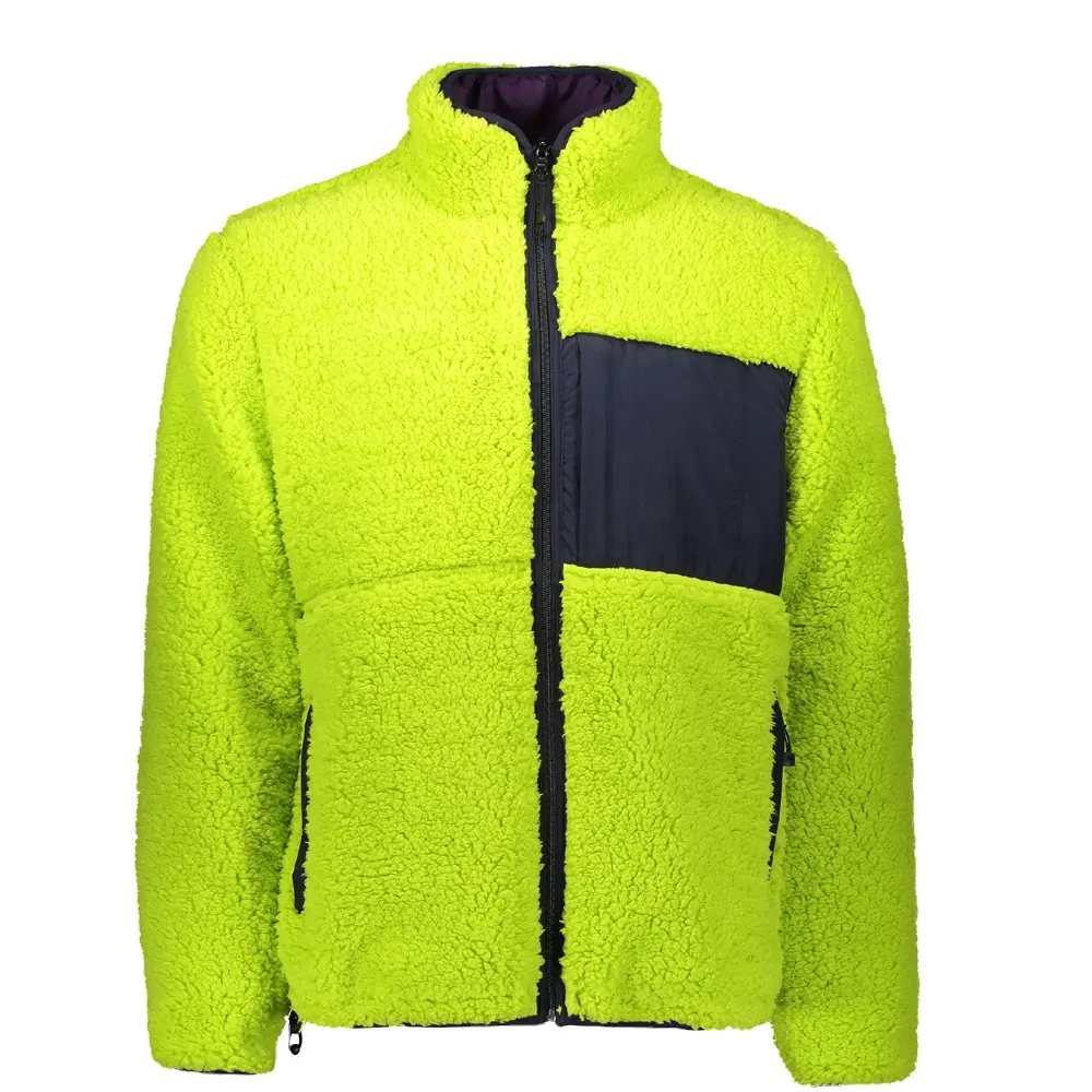 Yellow Color Men Fleece Jackets