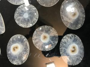 Belles pierres précieuses en vrac naturelles de cabochons de quartz solaire blanc de qualité AAA + - Product Image 5