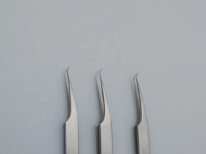 แหนบต่อขนตาแบบโค้ง90 45องศาสีเงินสำหรับเครื่องมือความงาม - Product Image 3