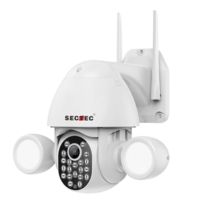 <span class=keywords><strong>Caméra</strong></span> de sécurité extérieure PTZ sans fil WiFi avec éclairage Tuya, vision nocturne couleur 5MP HD de Shenzhen - Product Image 1