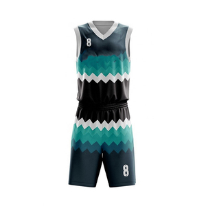 Service OEM Maillot de basket-ball respirant et ensemble short Logo personnalisé uniforme sans manches col en V dans les grandes tailles - Product Image 3