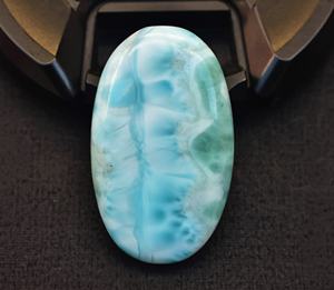 พลอย Larimar Cabochon กึ่งมีค่า Larimar,พลอยทรงหลวมทำจากพลอยธรรมชาติสำหรับเครื่องประดับ - Product Image 2