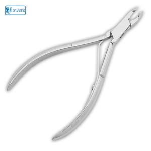 Pinzas para cutículas de acero y acero inoxidable de primera calidad con patrón de flores, herramienta para juntas de caja de PVC para suministros de uñas - Product Image 1