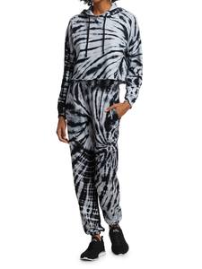 Gran oferta, ropa de gimnasio con capucha y tinte de corbata de último estilo personalizada para mujer para invierno con logotipo frontal - Product Image 2