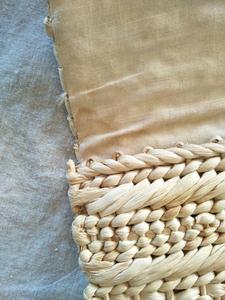 Bolso de mano de paja Natural, tejido Vintage, hecho de jacinto de agua - Product Image 5