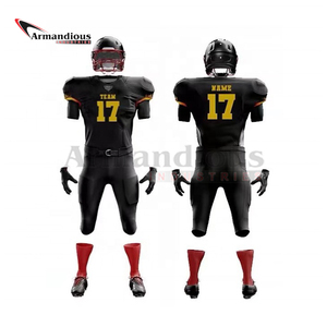 เครื่องแบบฟุตบอลอเมริกันผ้าโพลีเอสเตอร์แบบสั้นระบายอากาศได้ดีดีไซน์พลัสไซส์ตามสั่ง - Product Image 2