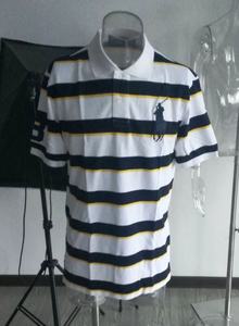 Polo a rayas teñido con hilo de algodón 100% para hombre, tejido de punto estampado de manga corta, transpirable, antibolitas, para adultos - Product Image 2