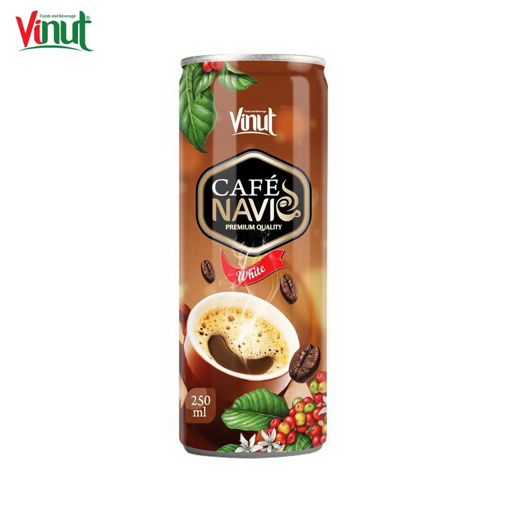 250ml VINUT Can (Tinned) ODM White Coffee Wholesalers Zero Sugar