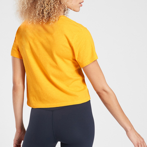 เสื้อยืดผ้าฝ้าย100% สำหรับผู้หญิง,เสื้อยืดออกกำลังกายแบบครอประบายอากาศได้ดี - Product Image 3