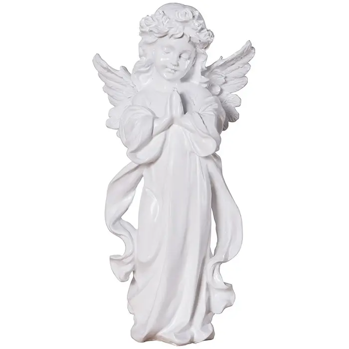 Figurine de jardin d'ange en résine, décoration de jardin intérieur et extérieur, jolie Statue commémorative, Sculpture d'ange