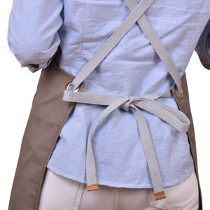 Toile délavée, bretelles en cuir marrons et en coton, tabliers de Salon, pour barbier, travail, 2019 - Product Image 4