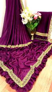 Look indien Malai Satin soie imprimé numérique Saree avec chemisier pièce femmes indiennes portent pas cher bas prix fabrication en gros vêtements - Product Image 2