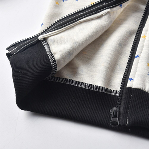 Conjunto Deportivo de Algodón para Bebés Niños, Chaqueta con Cremallera y Estampado de Estrellas, Pantalones Negros, Atuendo Casual de Otoño, Manga Larga, para Bebés y Niños Pequeños - Product Image 4