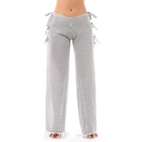 Pantalon de plage ultra-fin en tissu éponge 100 coton, pour femmes, couleur de luminosité, avec pompon, bande à taille ajustable du fabricant brevetée