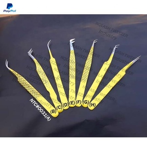 Pointed Stainless Steel <b>Rainbow</b> Color Eyelash Extension Tweezers / Amazing Plasma Black Russian Volume Extension Tweezers Custom - Product Image 2