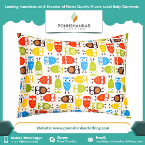 Almohada de la India orgánica personalizada de algodón suave diferentes diseño y Color bebé funda de almohada para bebé dormir - Product Image 6