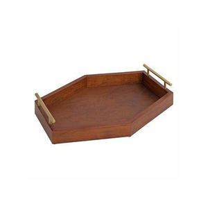 Nouveau plateau de service moderne en bois de forme ronde pour Restaurant de mariage, décoratif pour taille personnalisée - Product Image 4