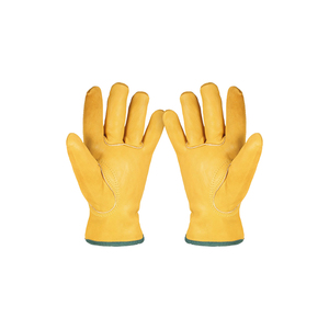 ปรับแต่งมือป้องกันรถขับรถก่อสร้างถุงมือหนัง/ช่างเครื่องถุงมือทำงาน/วัวแยกถุงมือช่างสีน้ำตาล - Product Image 3