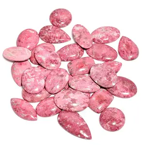 Natural Pink Petalite Loose Designer Gemstone Cabochons Wholesale Lot For Pendant Or Wire Wrap Jewelry Making Supply