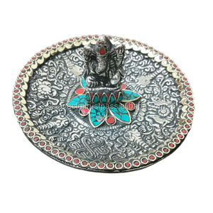 Brûleur d'encens en aluminium effet pierre Agardan fait à la main diffuseur d'aromathérapie et porte-encens - Product Image 6