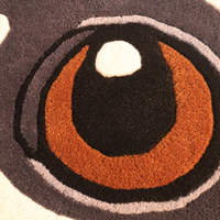 Tapis d'extérieur moderne fait main pour enfants, en forme d'animaux (ours, tigre, crocodile, guépard), en soie, antidérapant, exporté par le fabricant