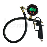 Gonfleur de pneus numérique miniature Lematec DTI-03G avec jauge numérique de 2,5 pouces, protection en caoutchouc, affichage LCD facile à lire, 0-250 PSI, buse d'air