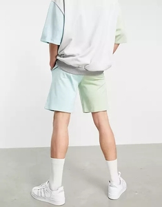 Ensemble T-shirt et short surdimensionnés avec logo sérigraphié, 220 g/m², broderie vintage, effet délavé, pour homme, hiver - Product Image 6