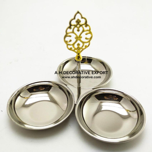 Tazón curvo de acero inoxidable para decoración del hogar, cuenco de Metal de alta calidad con forma de flor para decoraciones de mesa - Product Image 5